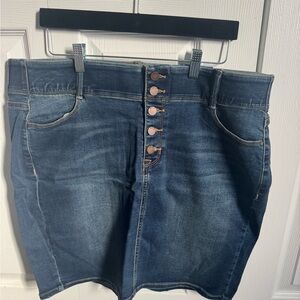 Tummy Control Denim Skirt